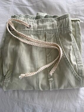 POL Women’s Sage Green Track Joggers with Cream Braided Drawstring